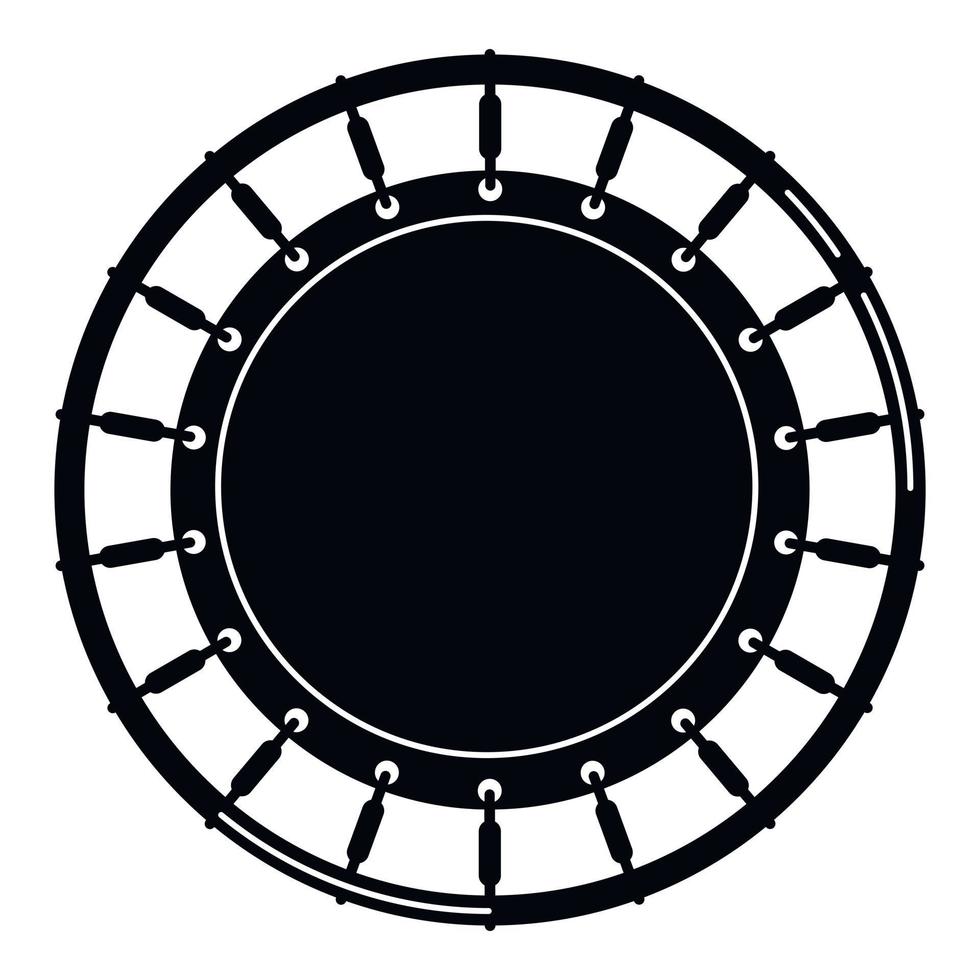 Top view trampoline icon, simple style vector