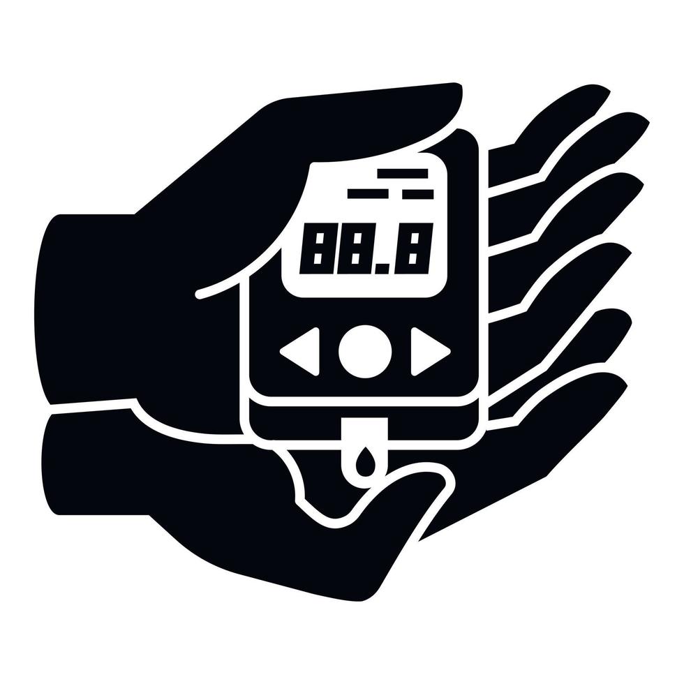 Glucometer icon, simple style vector