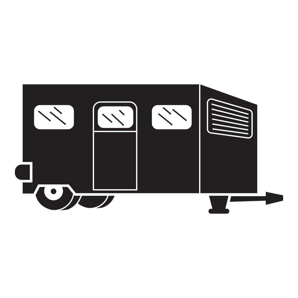 Worker motorhome icon, simple style vector