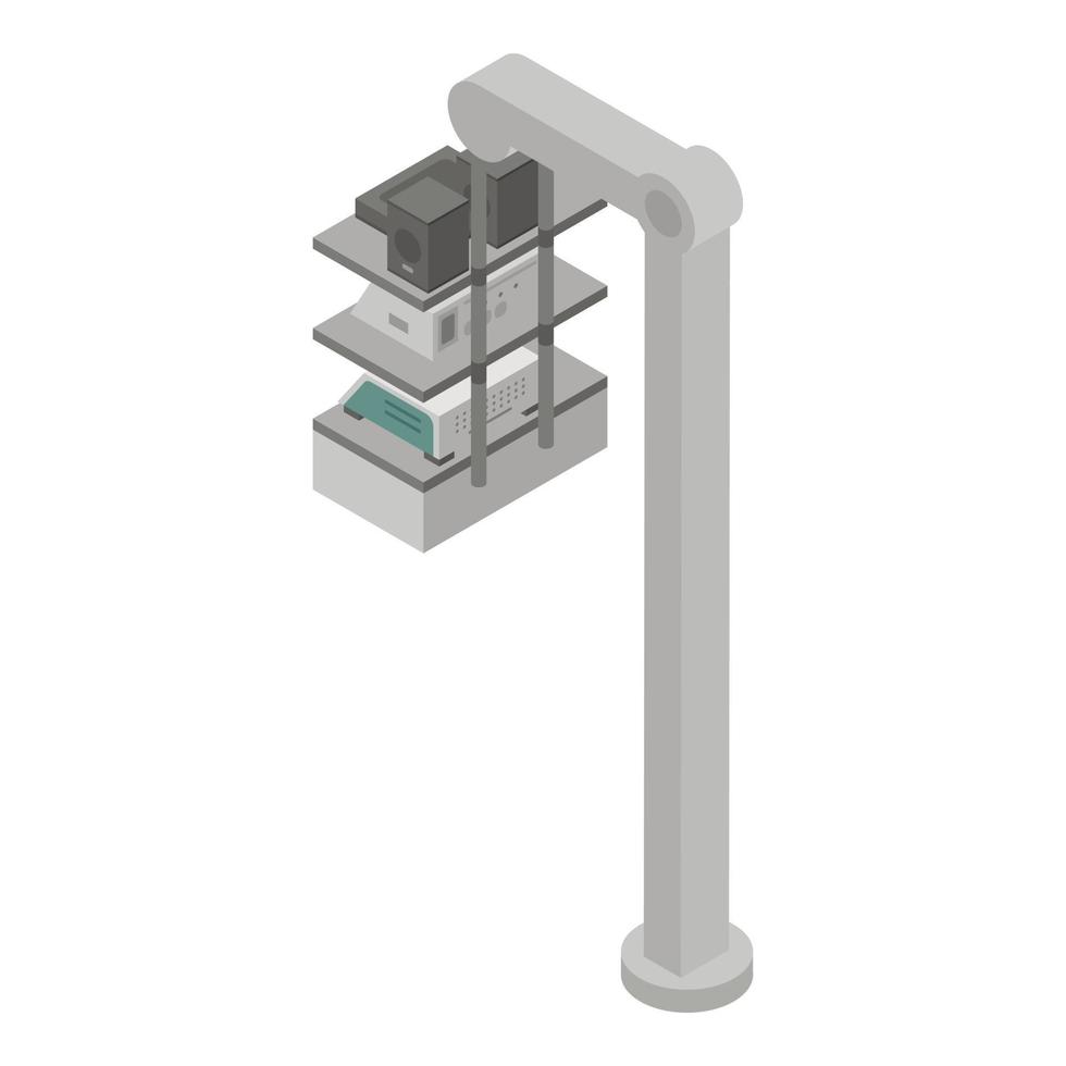 Surgery device stand icon, isometric style vector