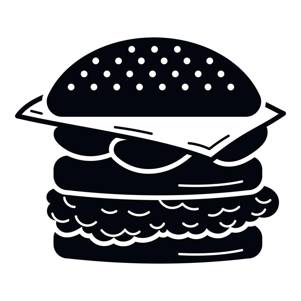 Shop burger icon, simple style vector