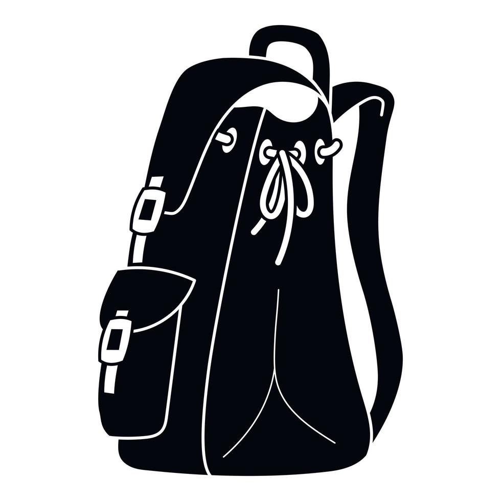 icono de mochila, estilo simple vector