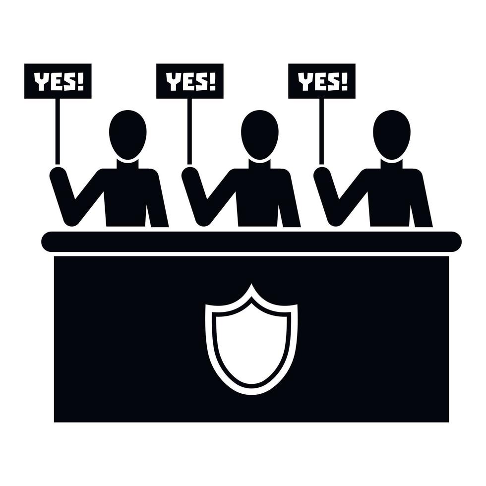 Vote people group icon, simple style vector
