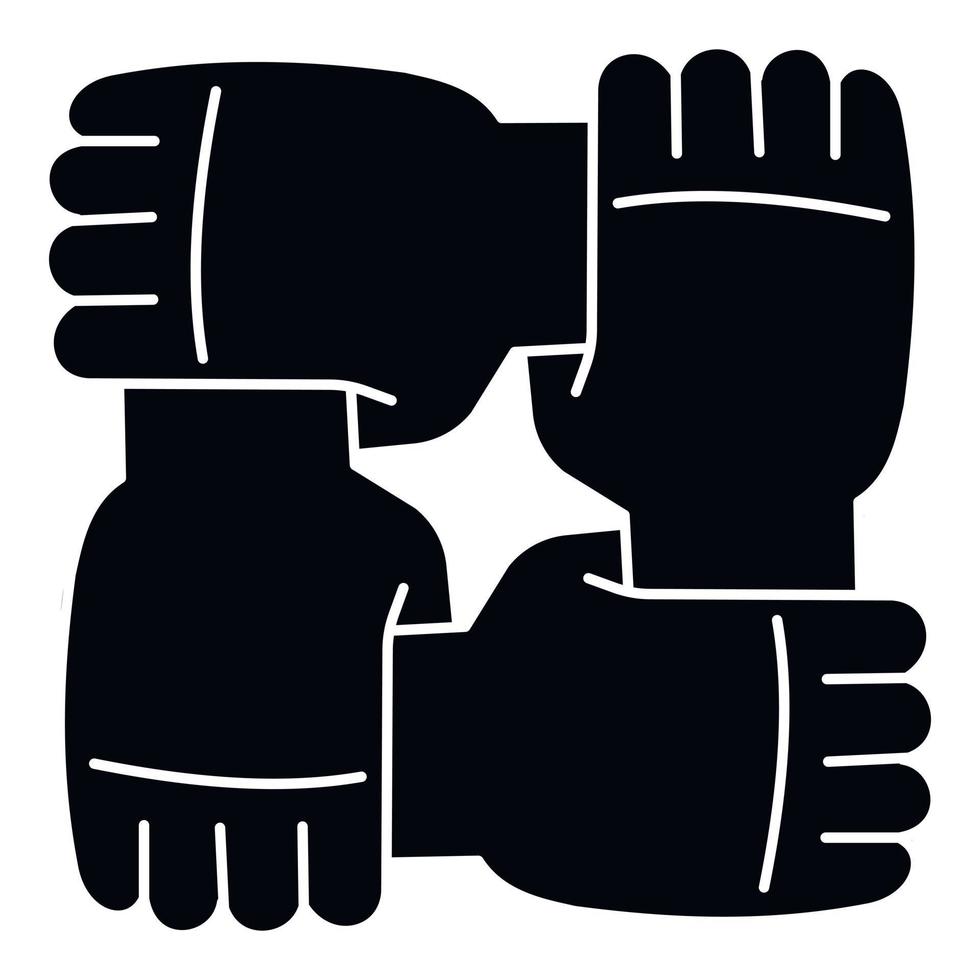 Business teamwork icon, simple style vector