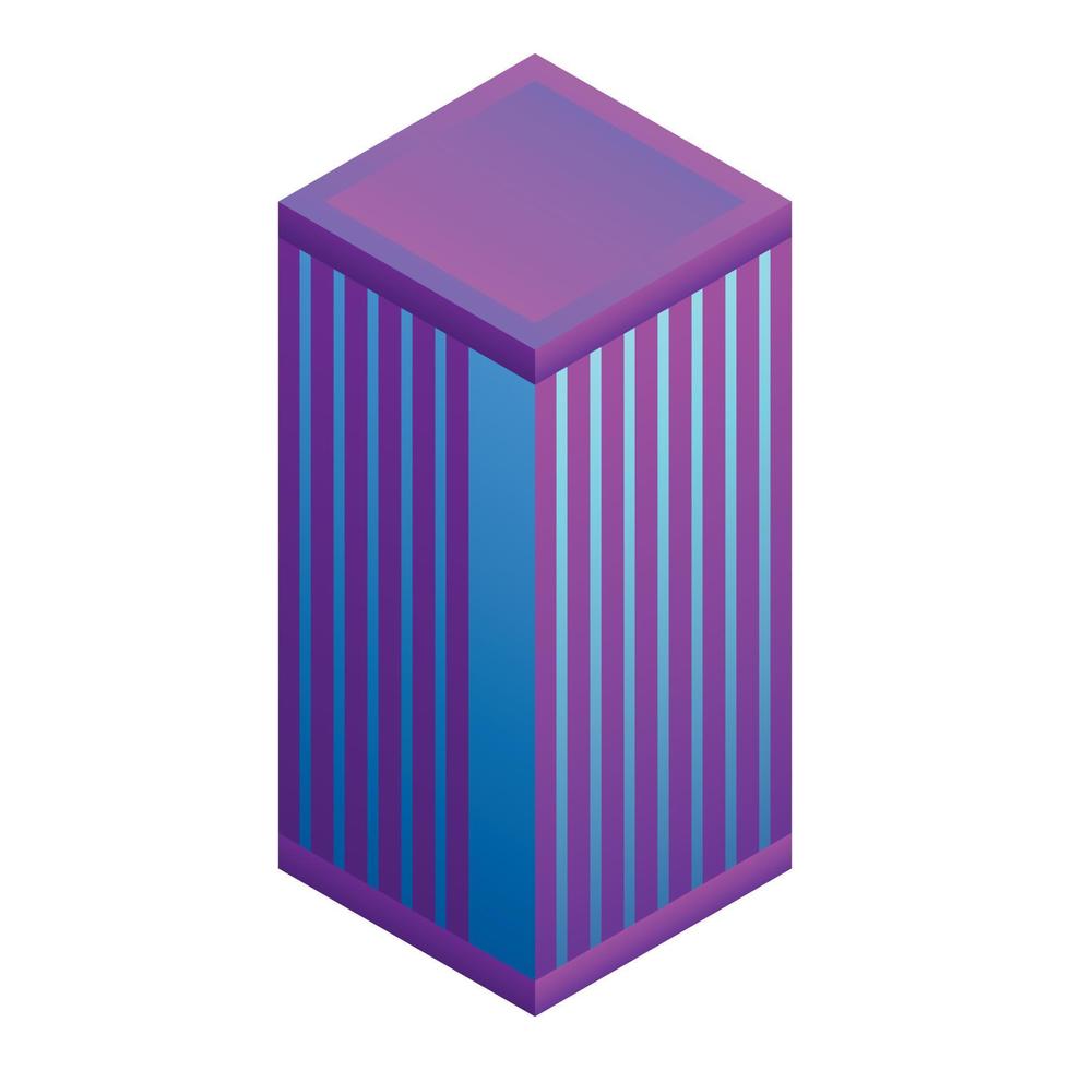 Skyscraper icon, isometric style vector