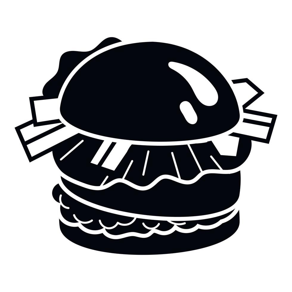 icono de hamburguesa, estilo simple vector