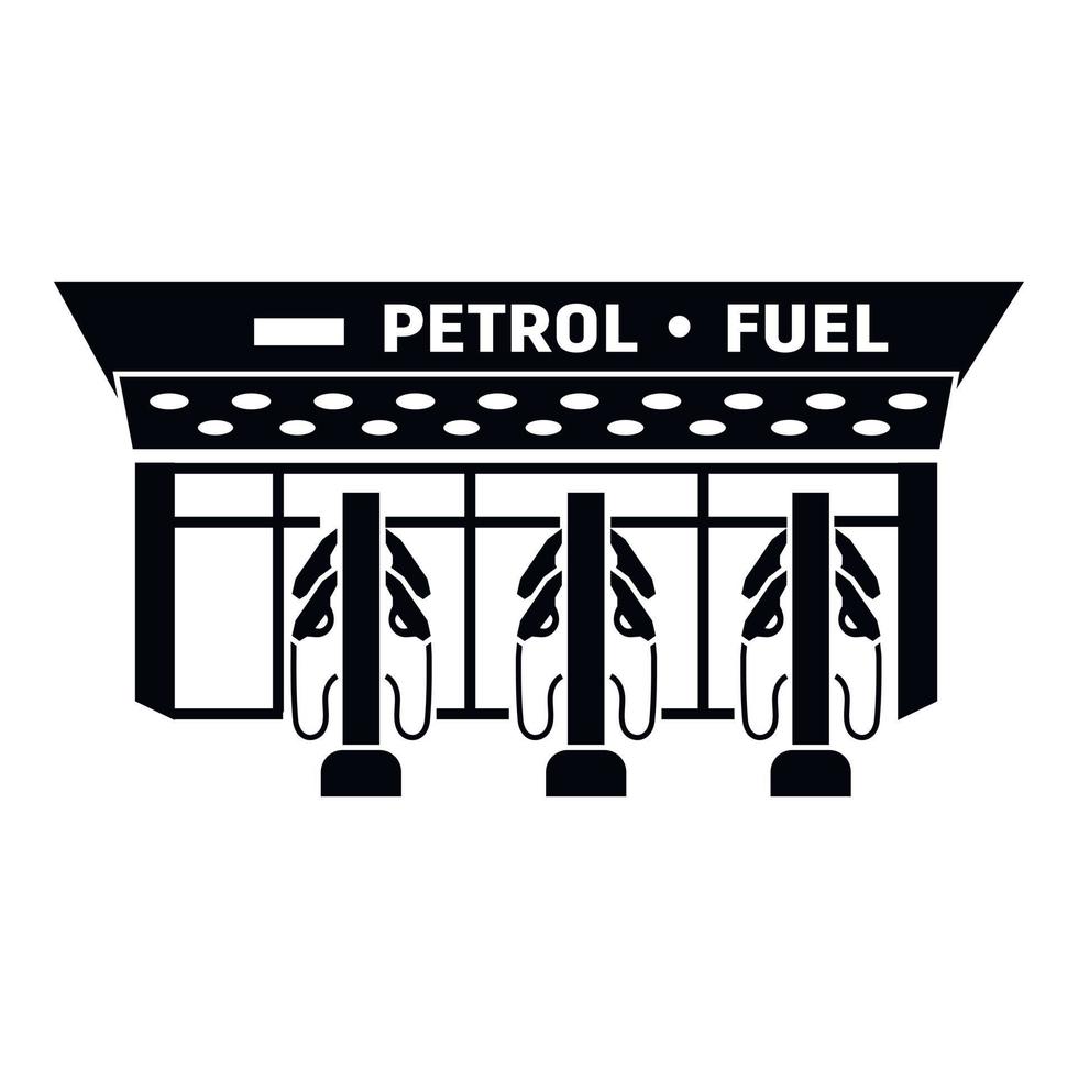 Fuel station icon, simple style vector