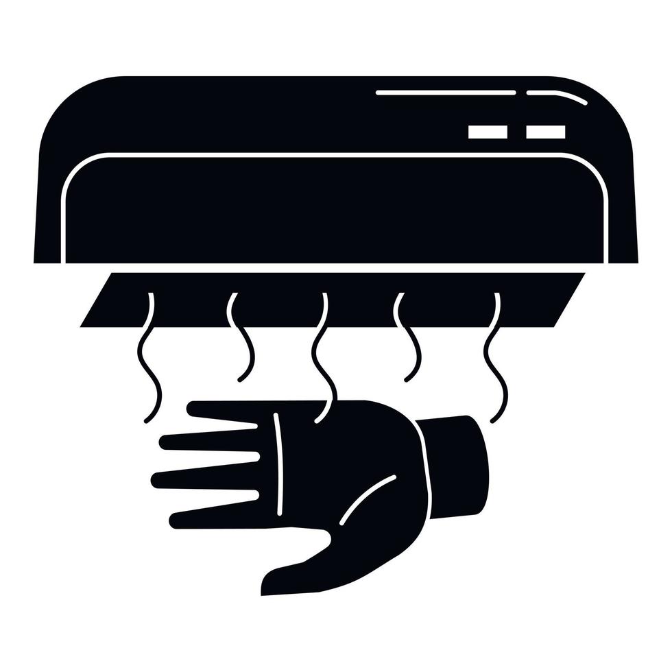 Hand dryer icon, simple style vector