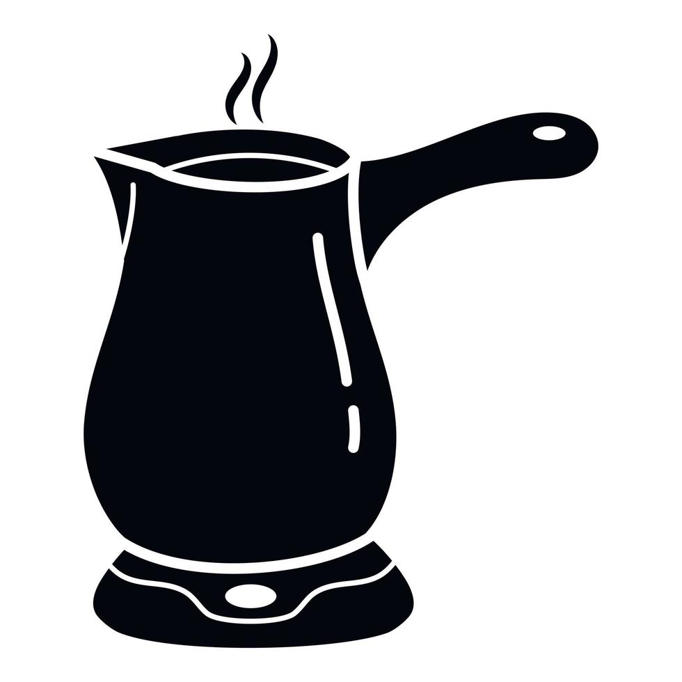 Coffee maker pot icon, simple style vector