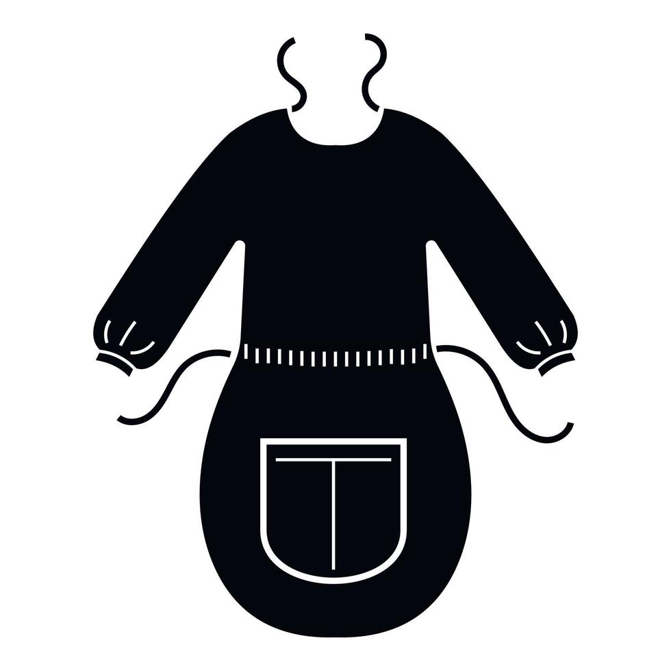 Woman apron icon, simple style vector