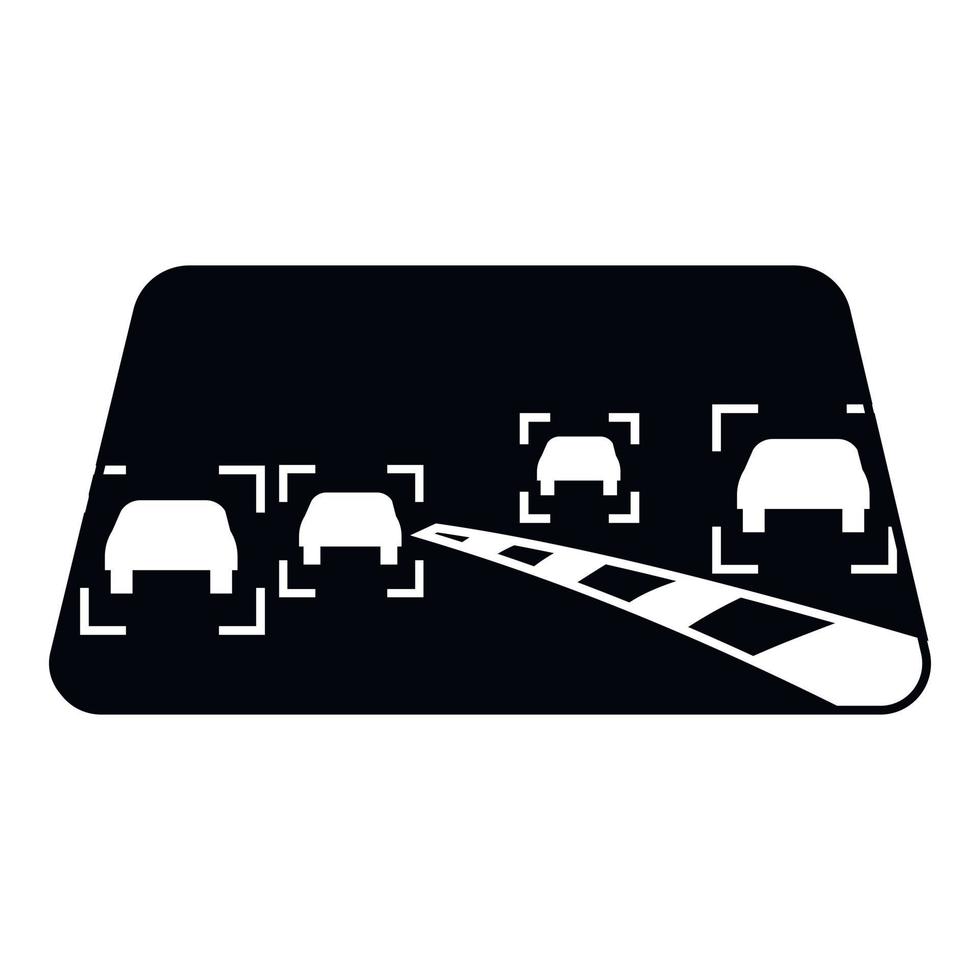 Control car navigation panel icon, simple style vector
