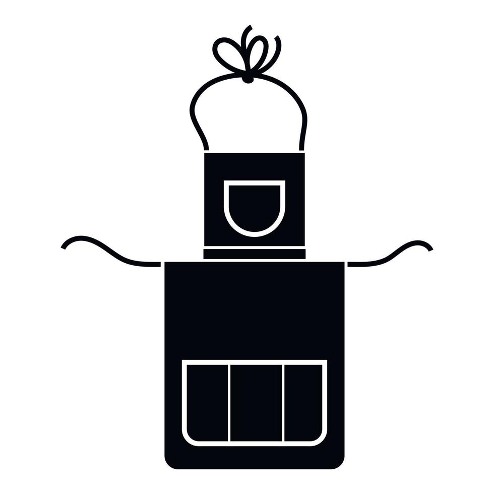 Housewife apron icon, simple style vector