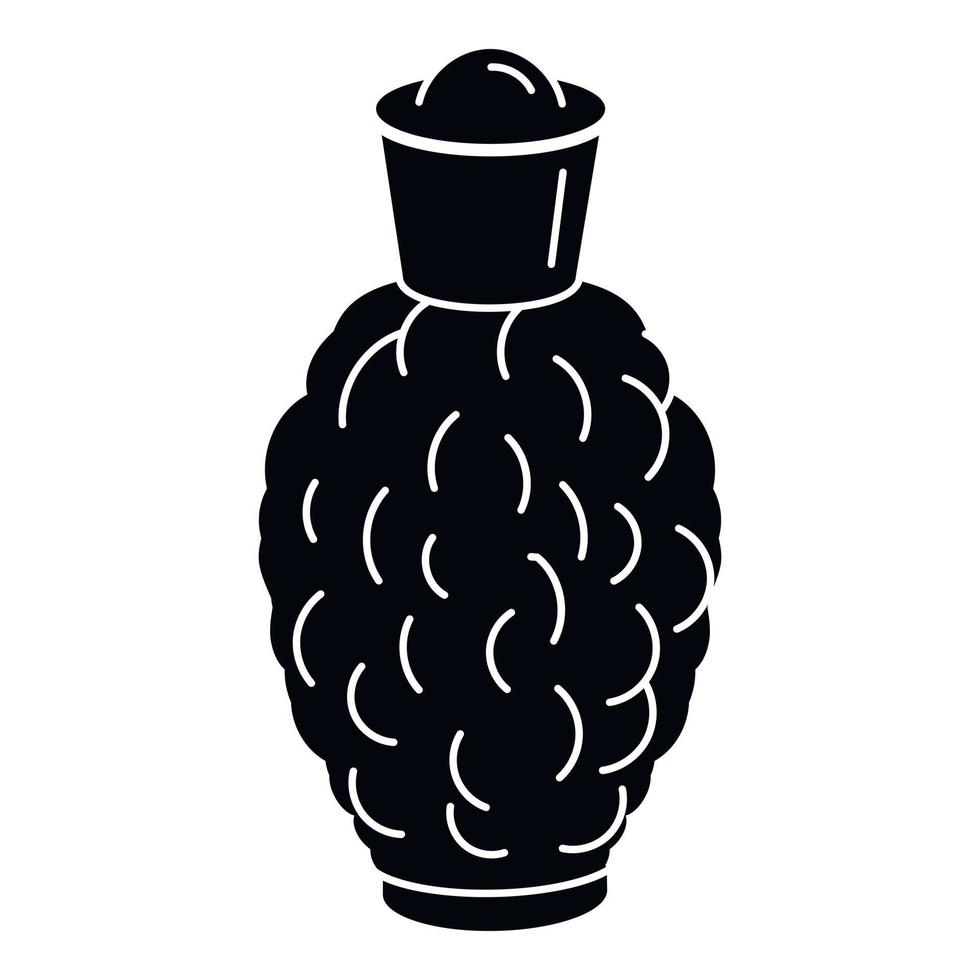 icono de botella de fragancia ecológica, estilo simple vector