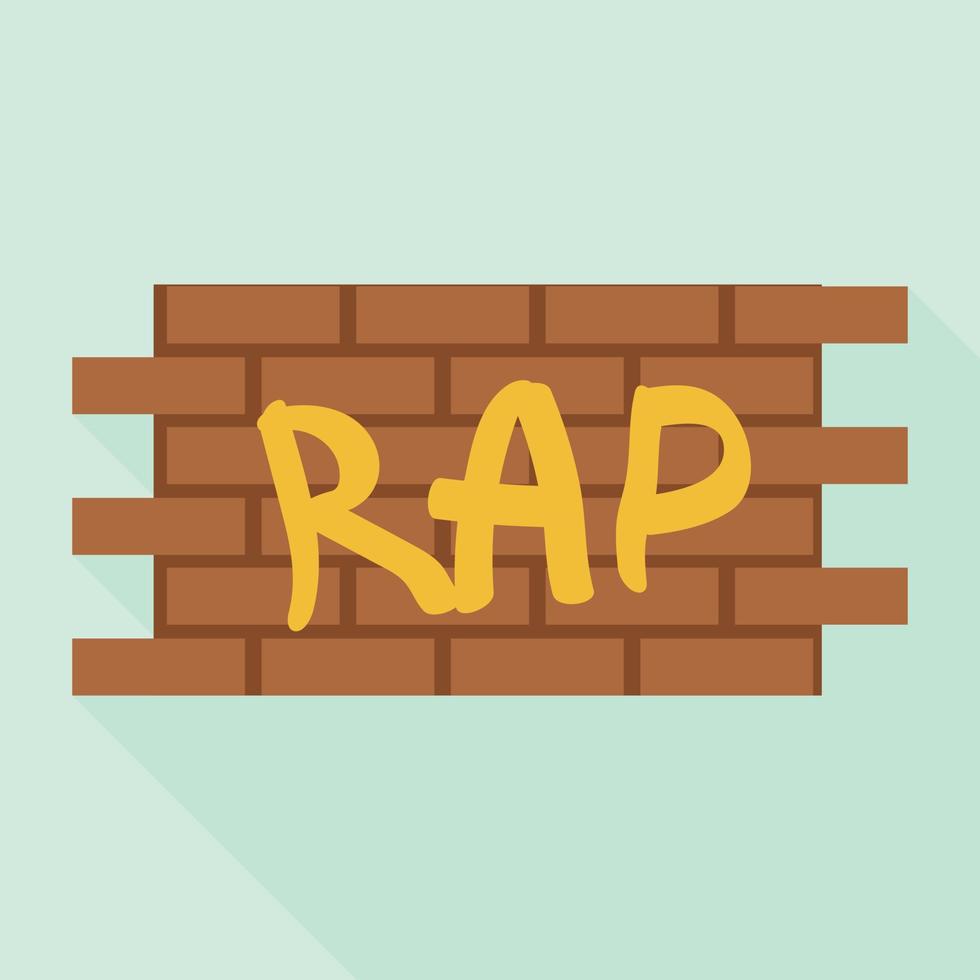 Brickwork icon, flat style vector