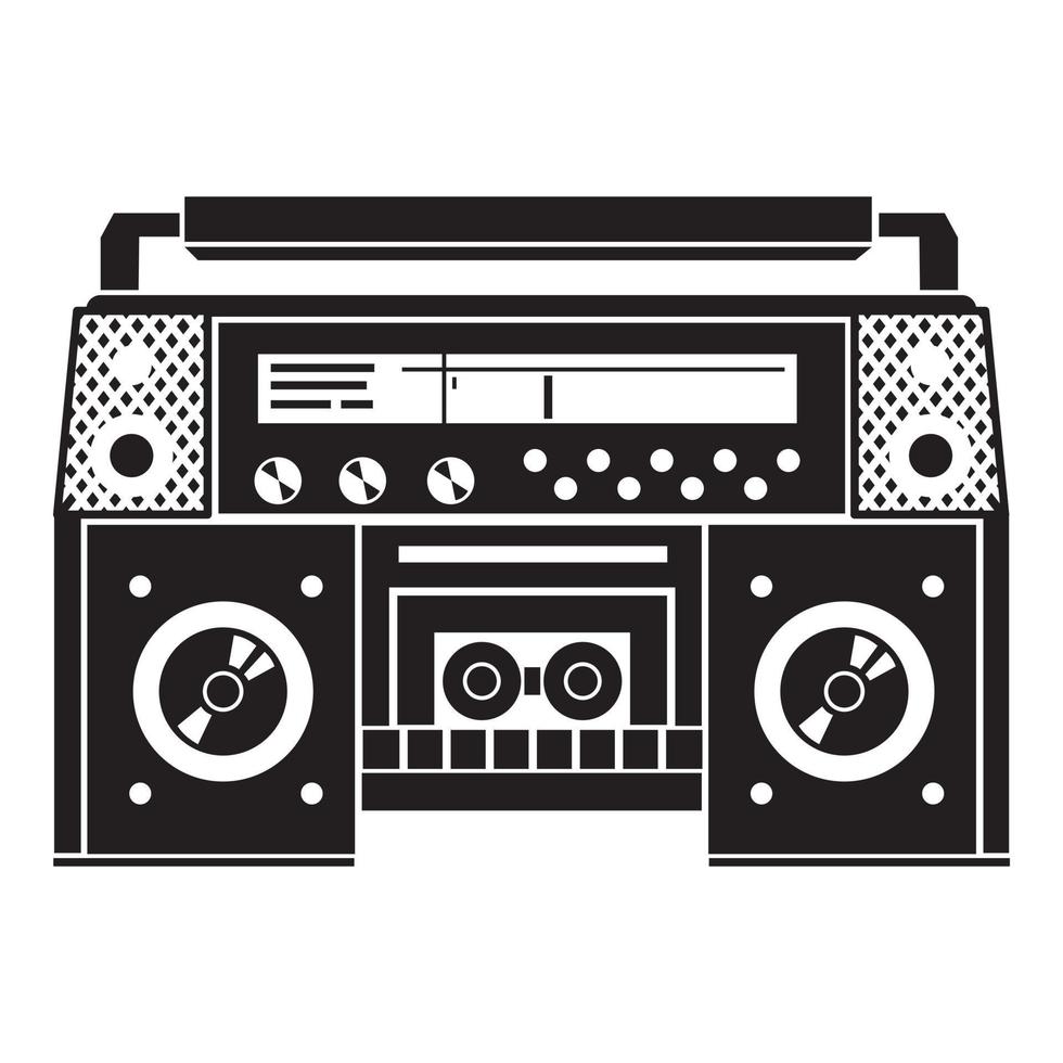 Boombox icon, simple style vector