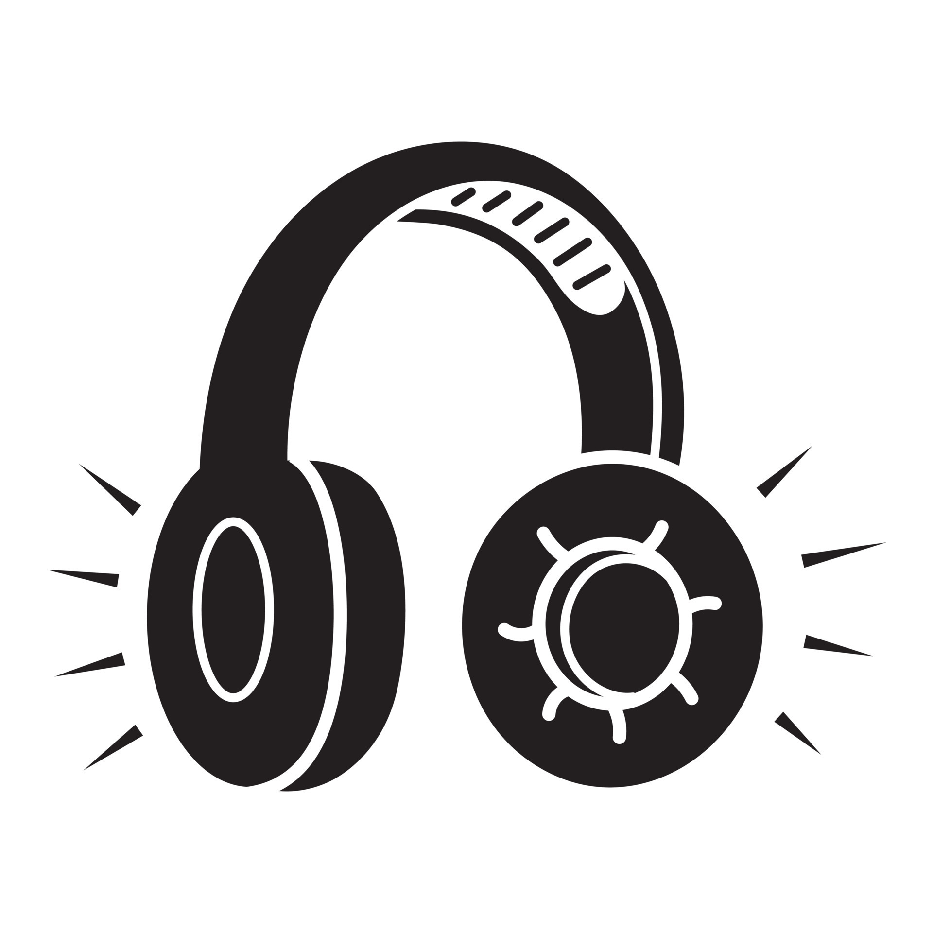 Dj headphones icon, simple style 14449858 Vector Art at Vecteezy