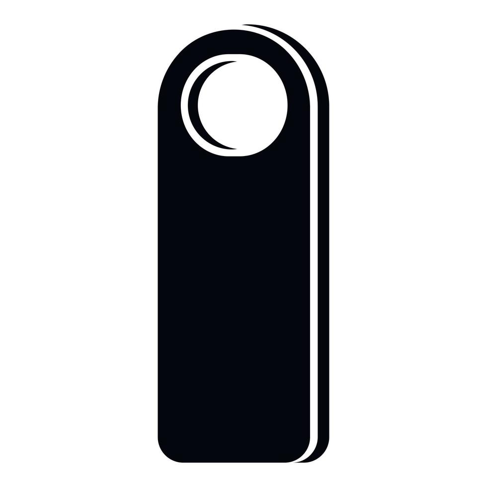 Door tag icon, simple style vector