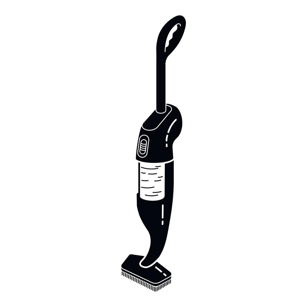 Hand retro vacuum cleaner icon, simple style vector