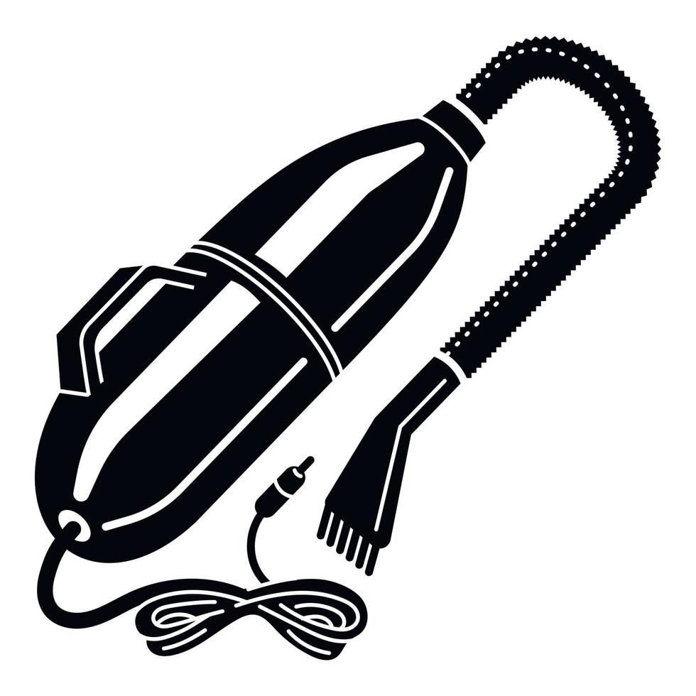 Retro vacuum cleaner icon, simple style vector