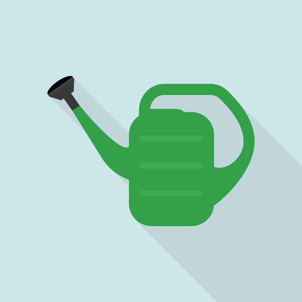 Watering can icon, flat style vector