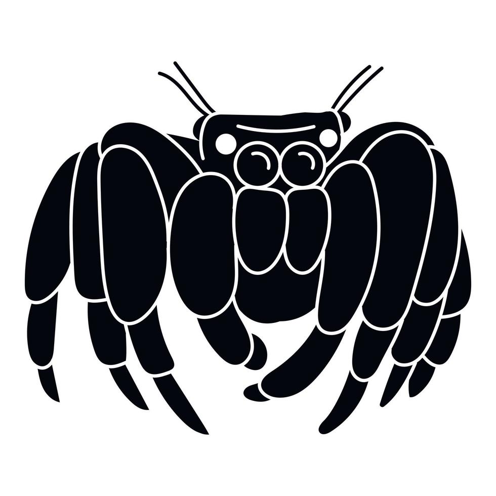 Spooky spider icon, simple style vector