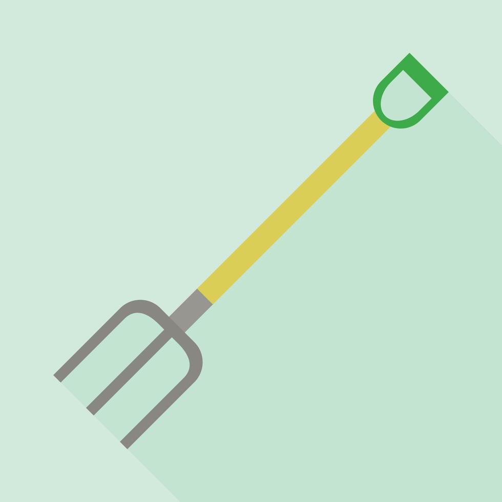 Garden fork icon, flat style vector