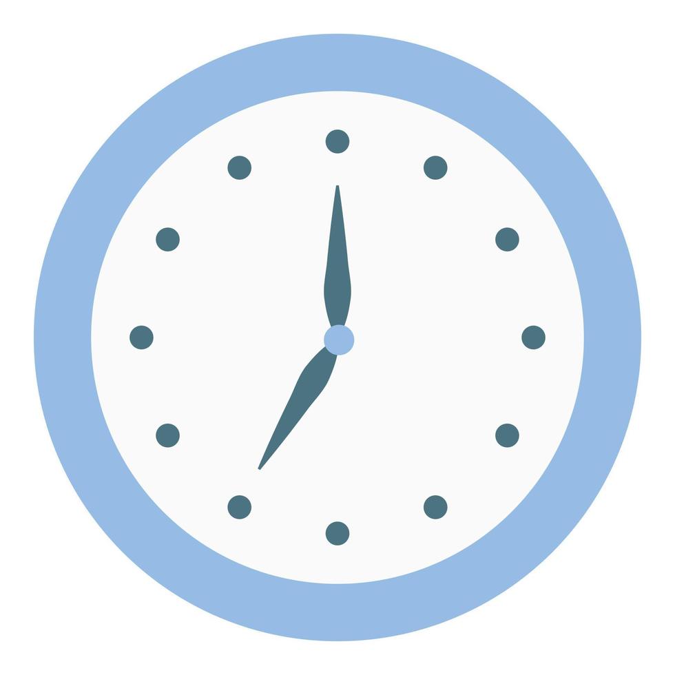 Wall clock icon, flat style vector