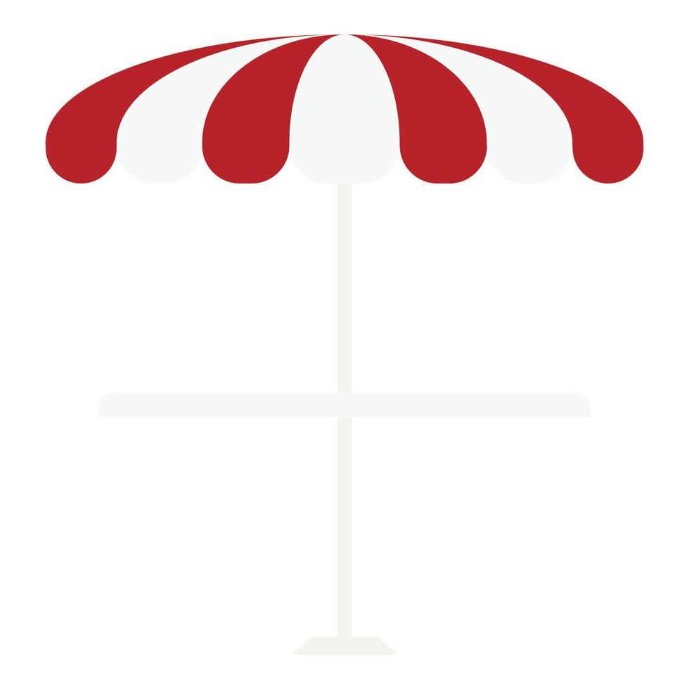 Beach umbrella icon, flat style vector
