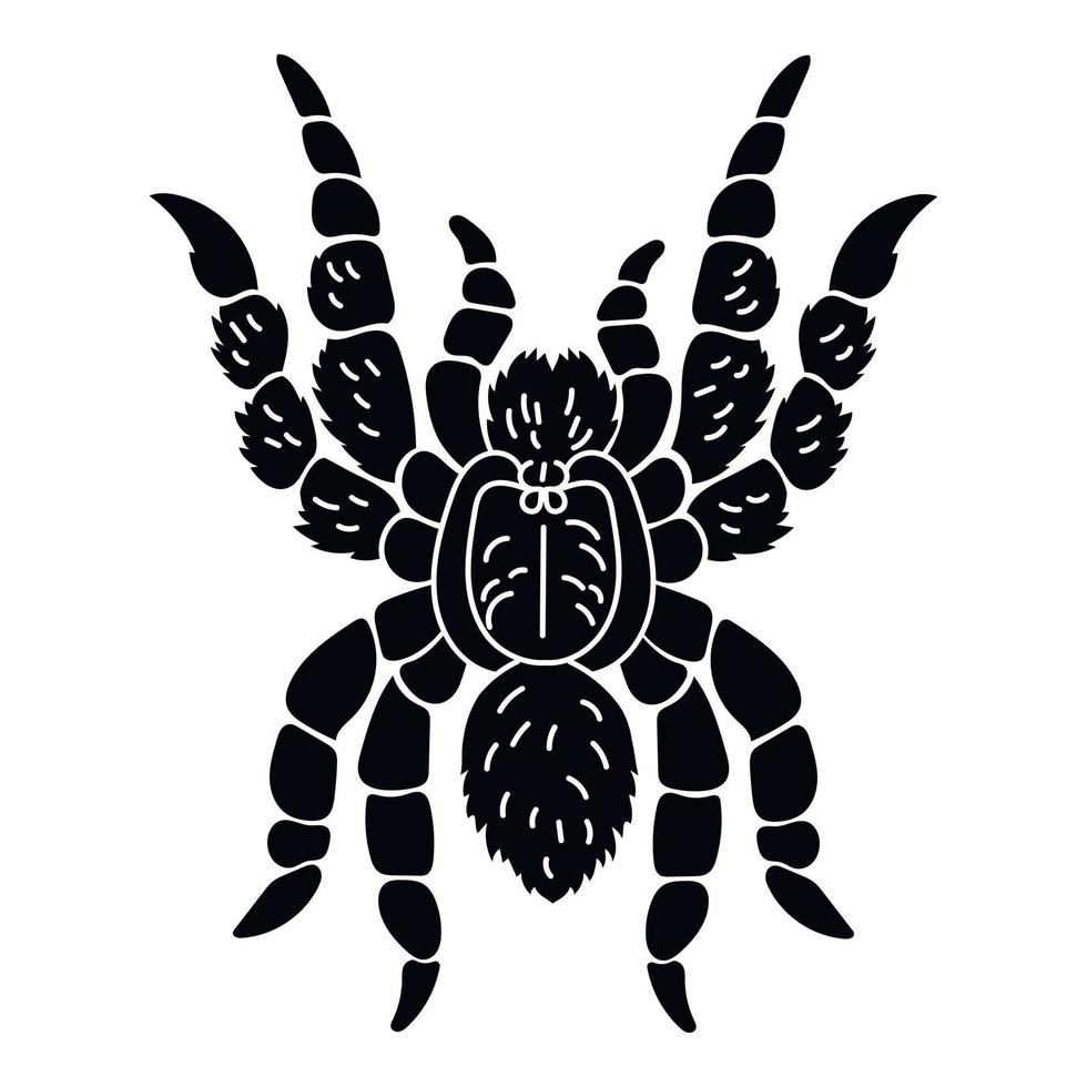 icono de tarántula, estilo simple vector