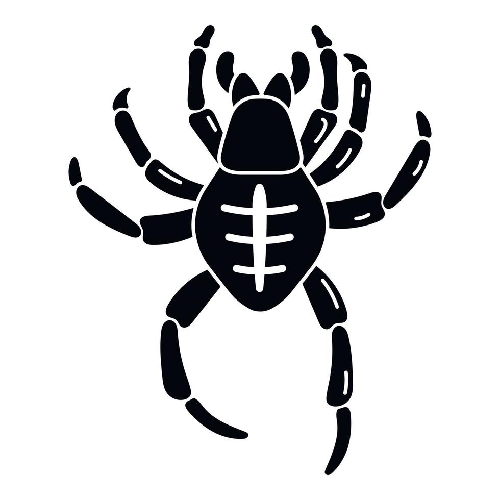 Creepy spider icon, simple style vector