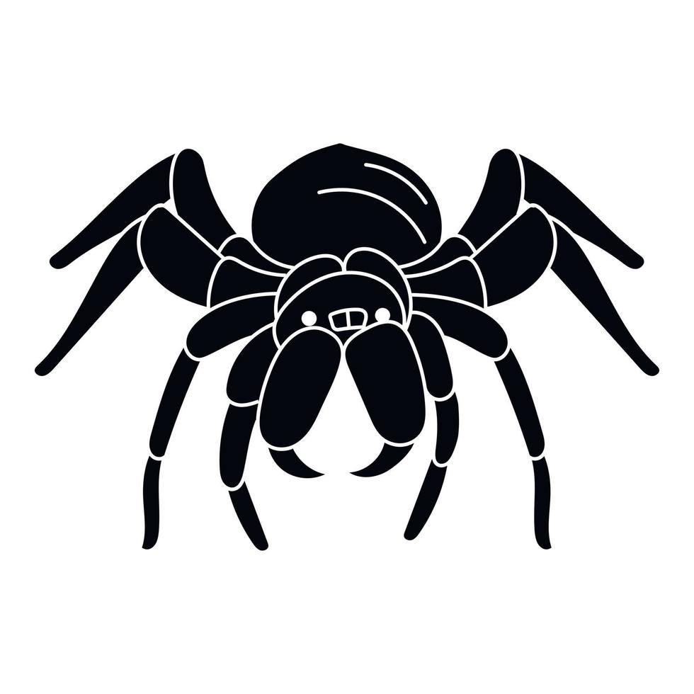 Dark spider icon, simple style vector