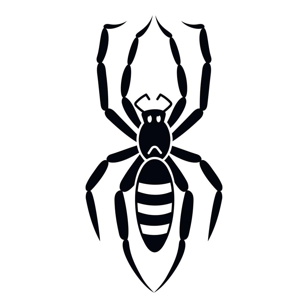 Caterpillar spider icon, simple style vector