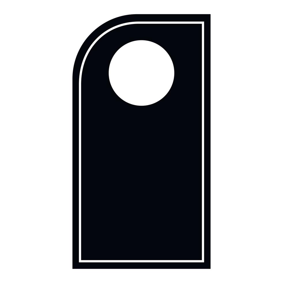 Disturb door tag icon, simple style vector