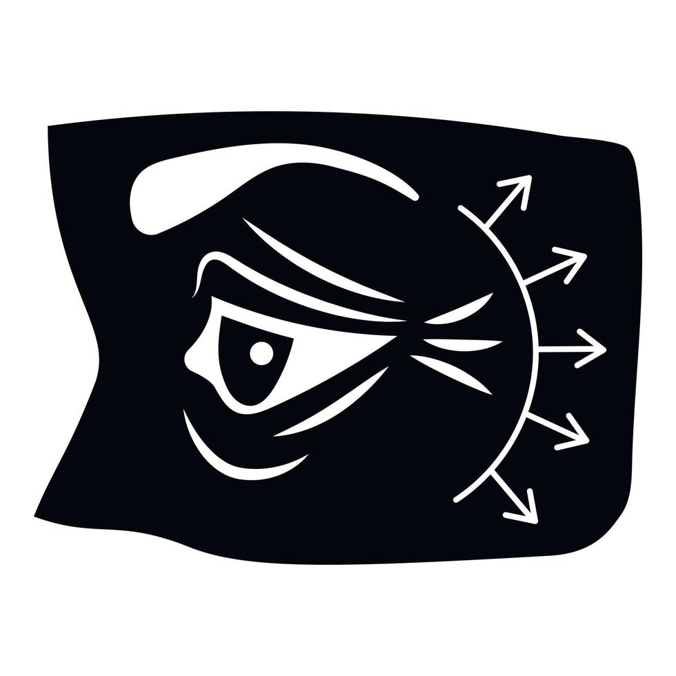 Eye face lifting icon, simple style vector