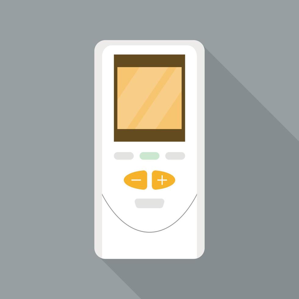 Smart remote control conditioner icon, flat style vector