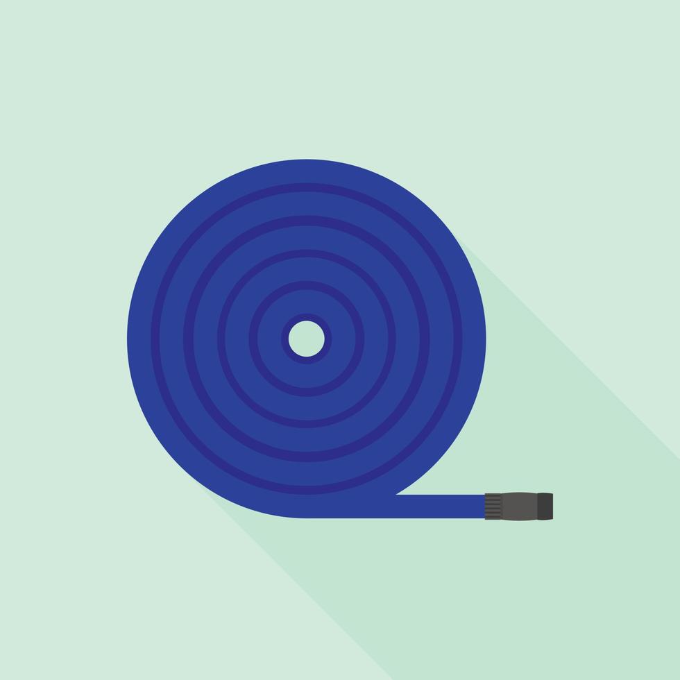 Garden hose icon, flat style vector