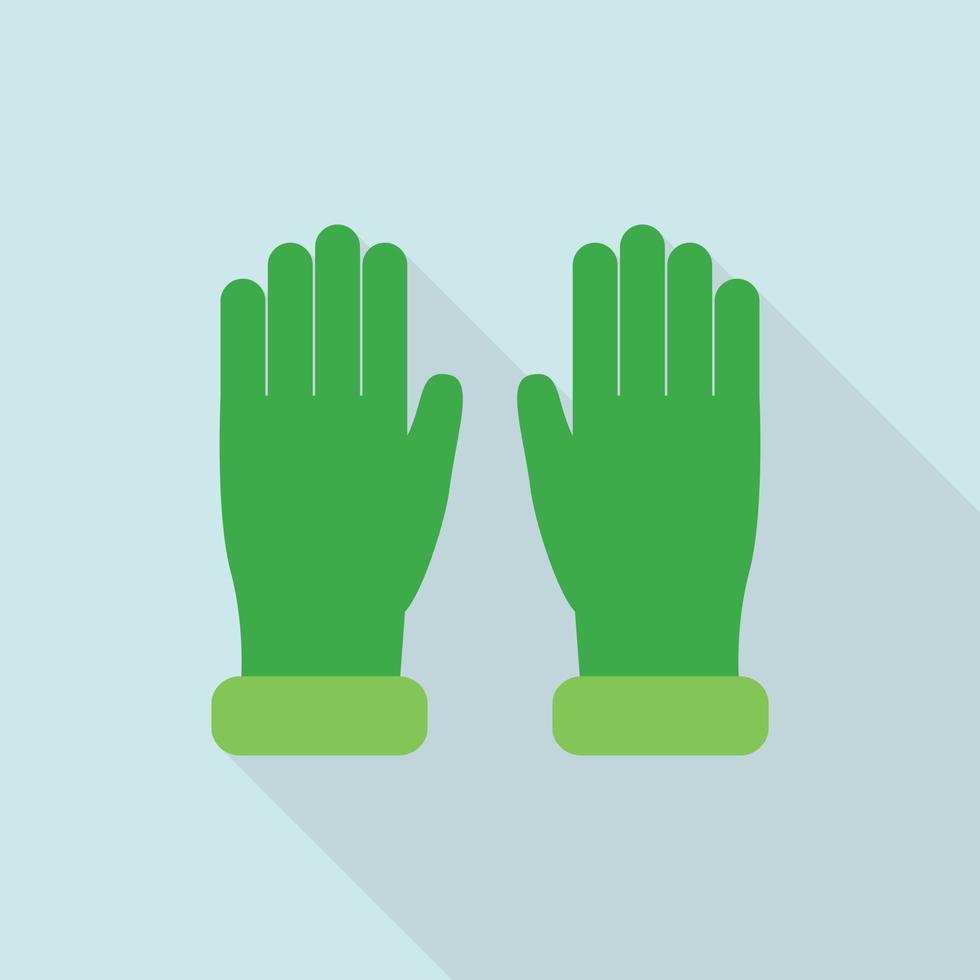 Farm gloves icon, flat style vector