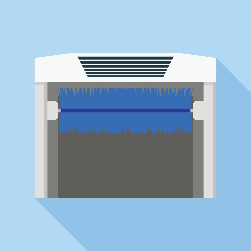 Car wash automatic brush icon, flat style vector