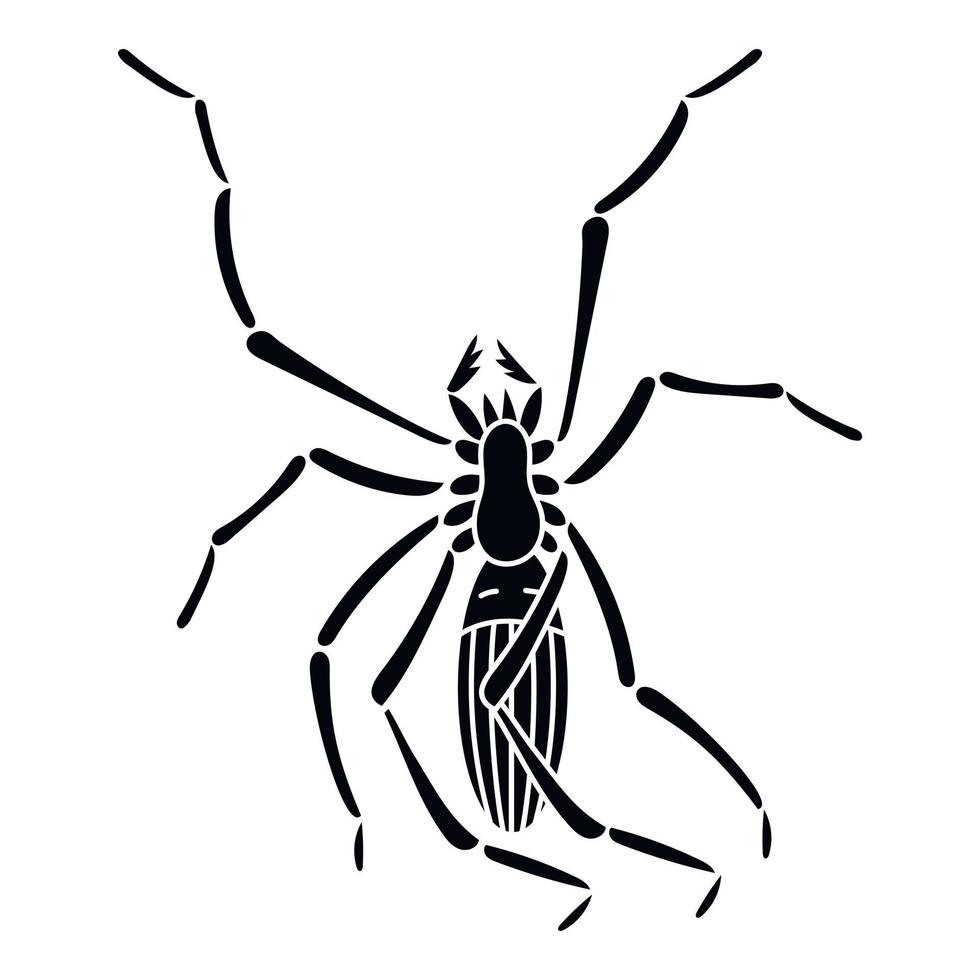 Spider bug icon, simple style vector