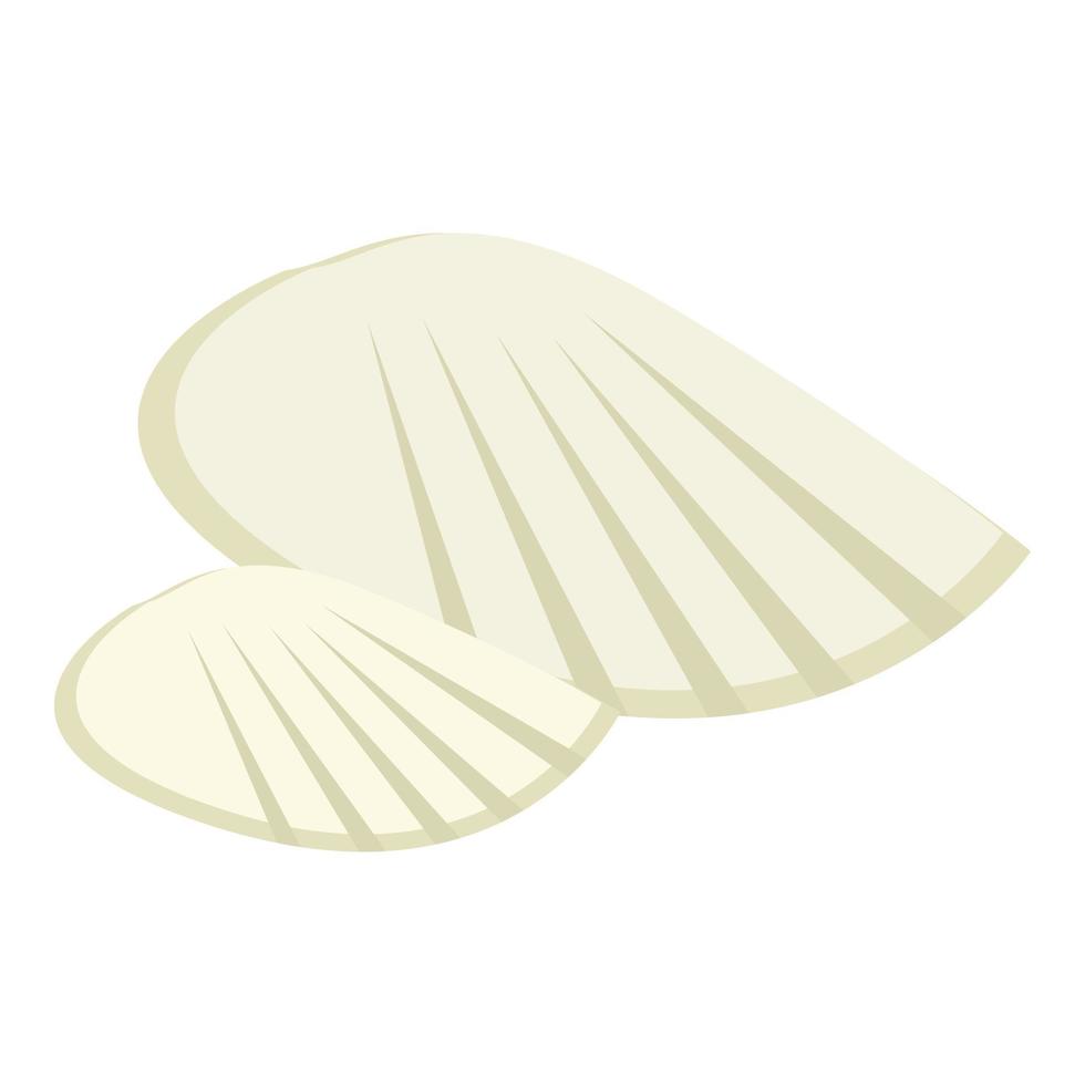 icono de conchas marinas, estilo plano vector