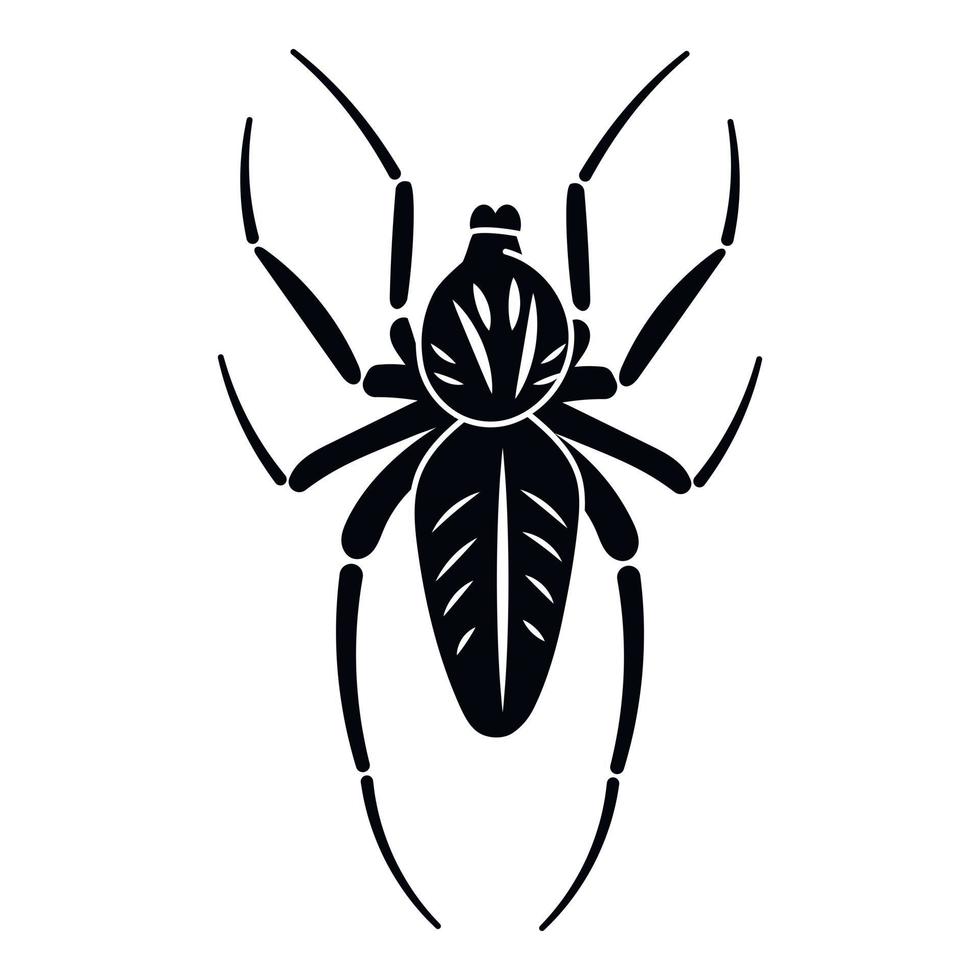 Danger spider icon, simple style vector