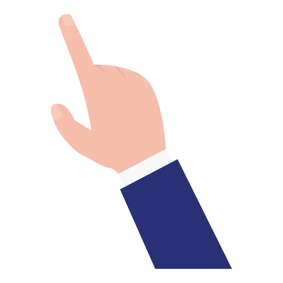Business hand cursor icon, flat style vector