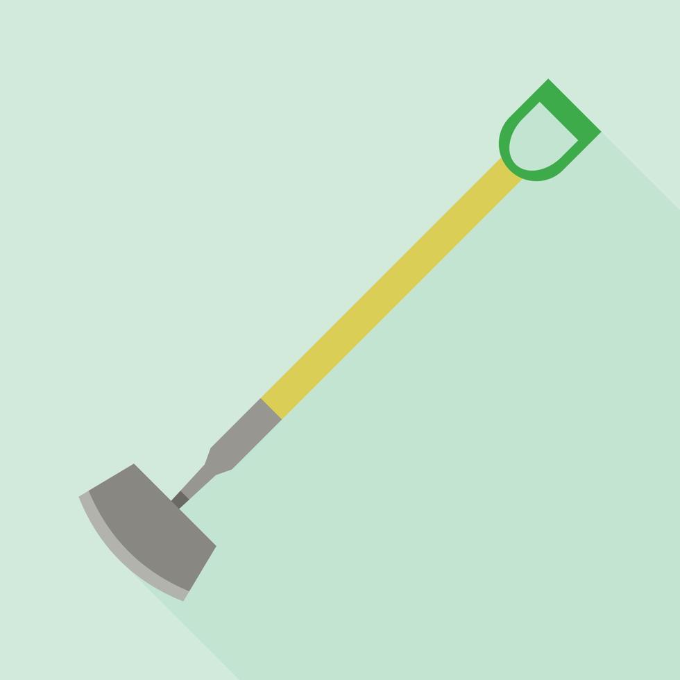 Dig shovel icon, flat style vector