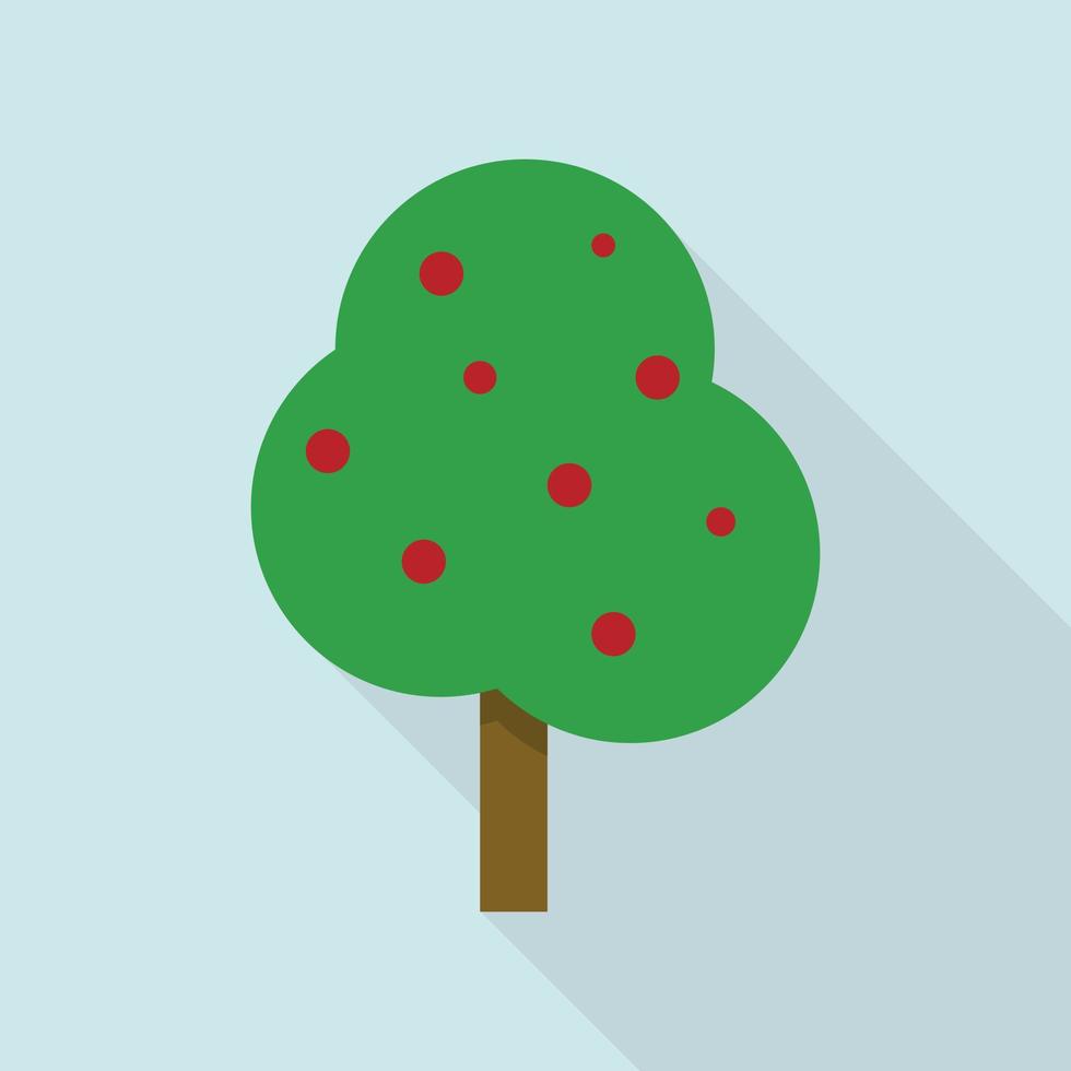 Apple tree icon, flat style vector