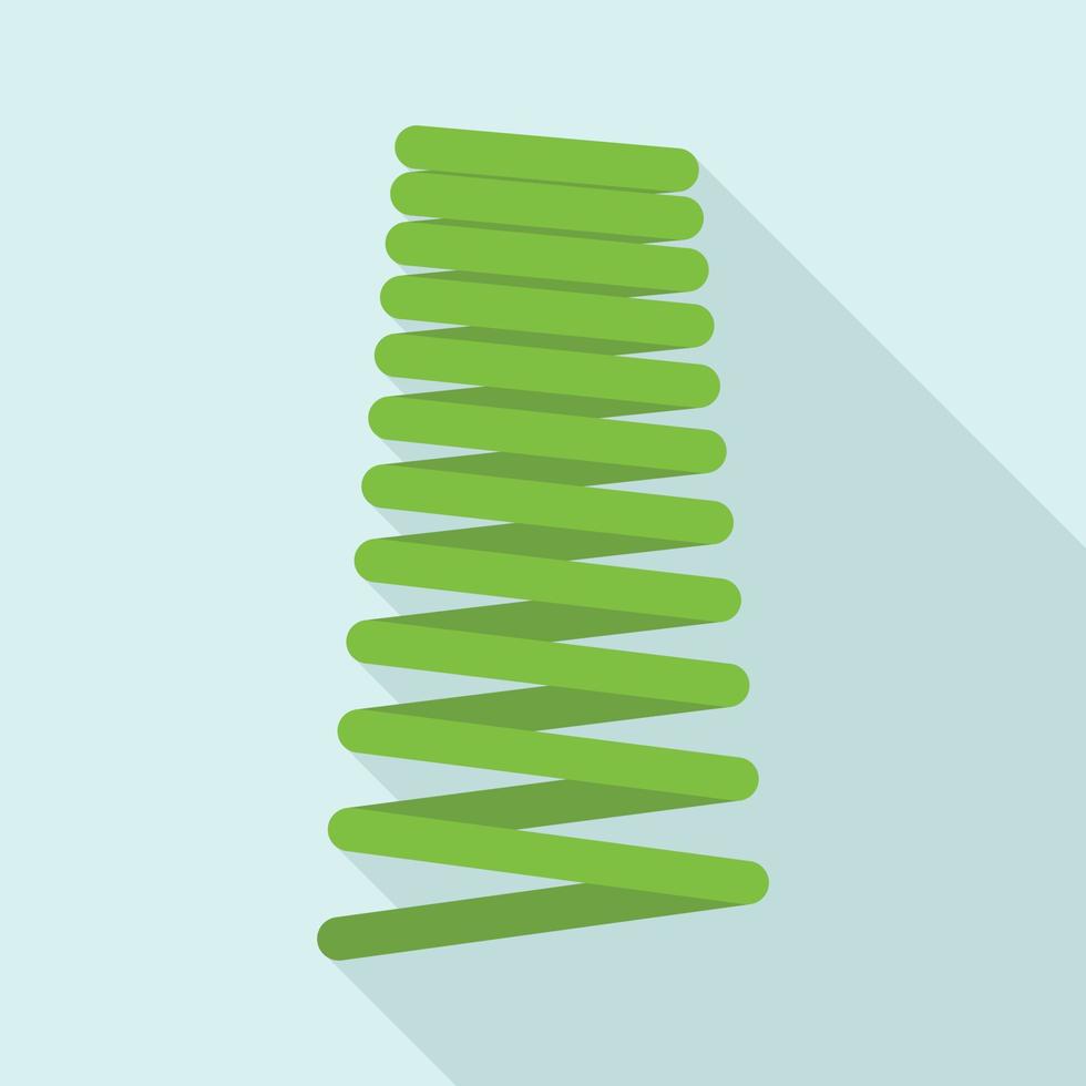 Green spring icon, flat style vector