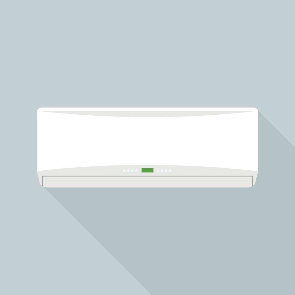 Plastic air conditioner icon, flat style vector