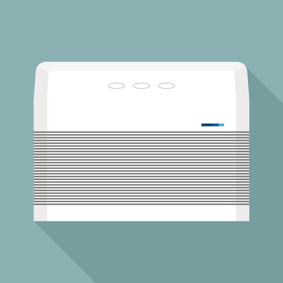 Floor air conditioner icon, flat style vector