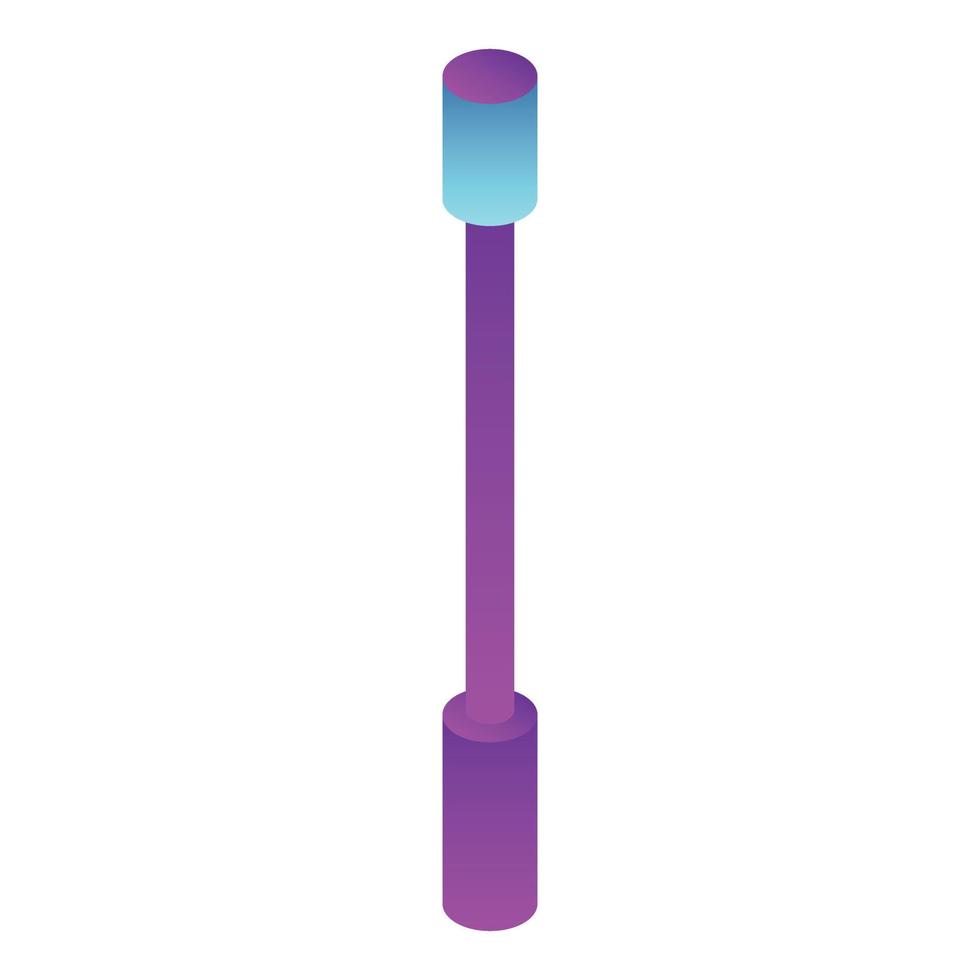 Smart light pillar icon, isometric style vector