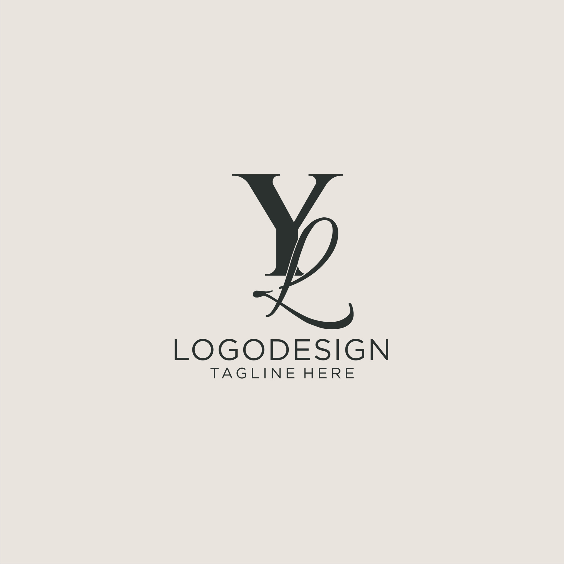 Initials YL letter monogram with elegant luxury style. Corporate identity  and personal logo 15385060 Vector Art at Vecteezy