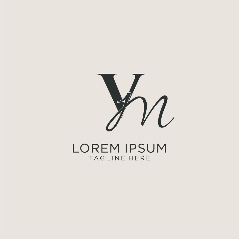 Initials VM letter monogram with elegant luxury style. Corporate identity and personal logo vector